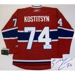  Sergei Kostitsyn Montreal Canadiens Signed Jersey Rbk 