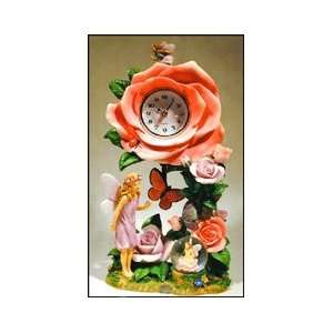  Fairy of the Roses Snowdome Pendulum Clock