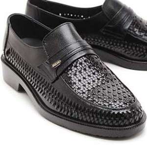 Mens real Leather mesh slip on Loafers dress shoes  