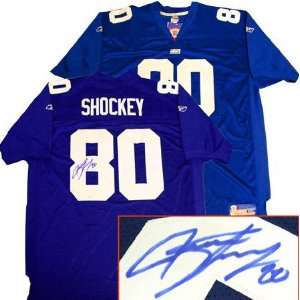 Jeremy Shockey New York Giants Autographed Jersey: Sports 