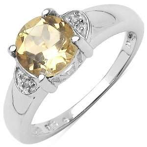  1.30 ct. t.w. Citrine and White Topaz Ring in Sterling 