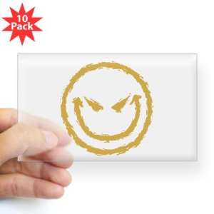  Sticker Clear (Rectangle 10Pk) Smiley Face Smirk 