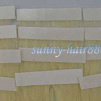 16 Long Remy Tape skin human hair extensions #613 Light blonde,30g 
