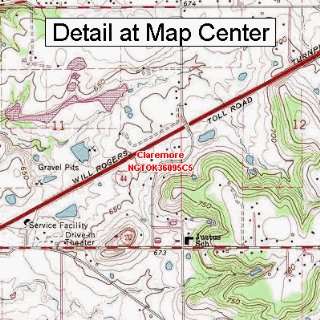  USGS Topographic Quadrangle Map   Claremore, Oklahoma 