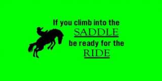 If You Climb Into Saddle Ride Vinyl Wall Lettering Art  