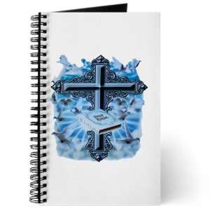  Journal (Diary) with Holy Cross Doves And Bible on Cover 