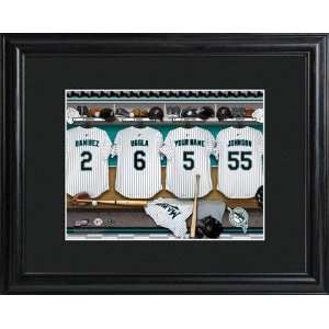  MLB Florida Marlins Clubhouse Print in Wood Frame: Home 