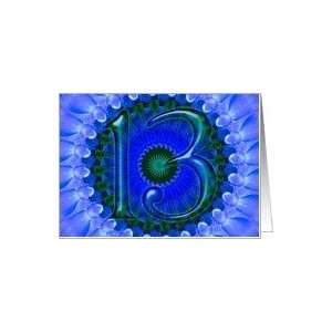  blue kaleidoscope   Happy 13th Birthday Card: Toys & Games