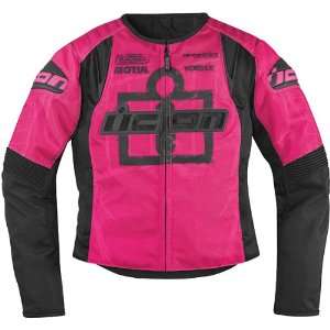    Icon Overlord Type 1 Womens Motorcycle Jacket Pink XL Automotive