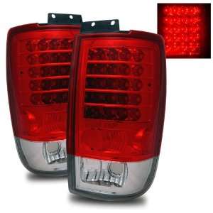    97 02 Ford Expedition Red/Clear LED Tail Lights Automotive
