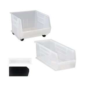 QUANTUM Ultra ClearView Poly Bins   Clear   Lot of 12  