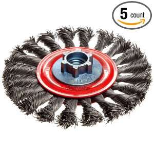  Full Cable Twist Knot Wire Wheel Brush, Carbon Bristles, 0.020 Wire 