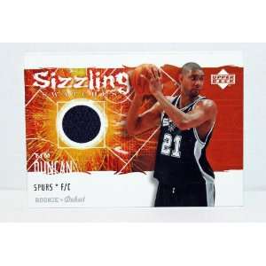 NBA Sizzling Swatches Tim Duncan Game Used Memorabilia Card #Ss Td 