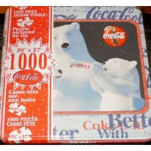  Coca Cola Polar Bears 1000 Piece Puzzle in a collectible 