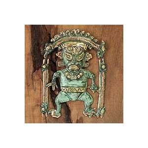   Bronze and copper wall art, Warrior from Sipan