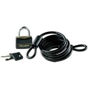  Master Lock 614DAT 6 Self Coiling Cable and Solid Brass 