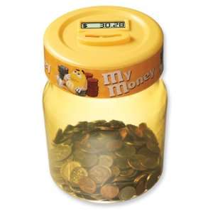  Yellow M&Ms Digital Coin Counting Money Jar Jewelry