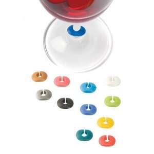   Fabrications Multi Color Silicone Wine Glass Charms
