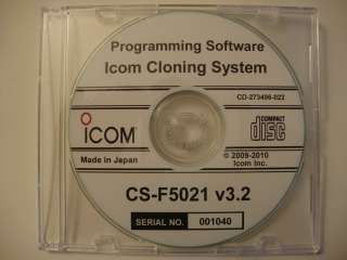 Icom CS F5021 Programming/Cloning Software F5021/F6021 Series Ver 3.2 