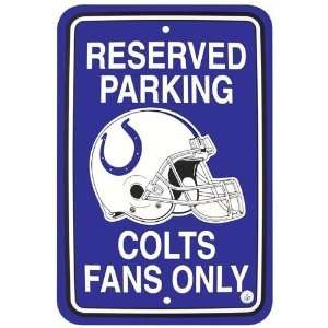  NFL Colts 12 by 18 Fan Parking Sign