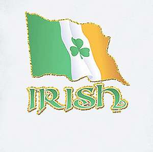 Irish Flag T Shirt ireland three Leaf Clover shamrock  