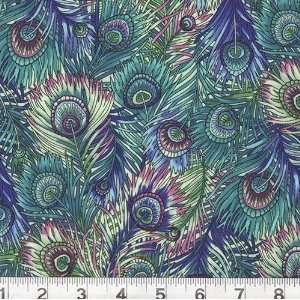   Glass Garden Feather Jewel Fabric By The Yard: Arts, Crafts & Sewing