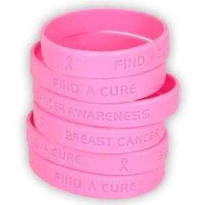  Breast Cancer Bracelet   Find A Cure (6 Pack): Jewelry