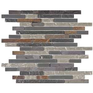 : Sierra Piano Wisp 12 x 11 3/4 Inch Glass and Stone Mosaic Wall Tile 
