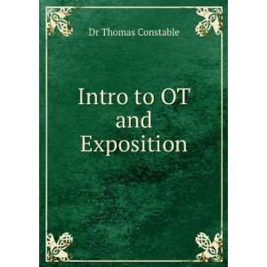 Intro to OT and Exposition: Dr Thomas Constable: Books