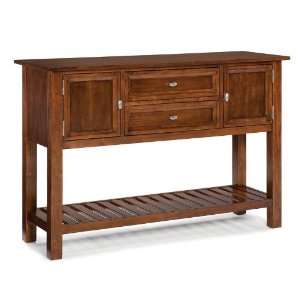  Server Sideboard with Slat Design in Cherry Finish