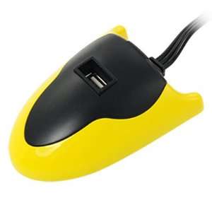  Gino Yellow Mouse Shape Audio In Out Plug USB 2.0 3 Ports 