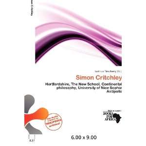  Simon Critchley (9786200644411) Iustinus Tim Avery Books