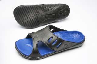 Spenco Fusion   Mens Sandal   Black/Cobalt   Slides with arch support 