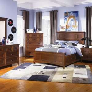  Magnussen Riley 5 Piece Bedroom Set with 2nd Nightstand 