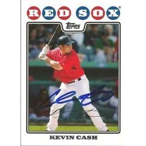   : Kevin Cash Signed Boston Red Sox 2008 Topps Card: Sports & Outdoors