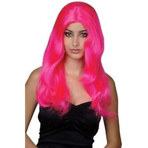  Budgies Fancy Dress Wig Shocking Pink Glamour Wavy Style 