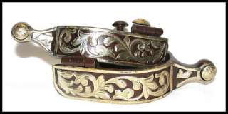 Brown Iron & Silver Floral Ball End Spurs (Mens/Womens)  