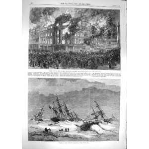  1867 Fire Newcastle On Tyne Ship Wreck Lapland White