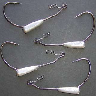 Mustad Weighted Hooks w/Keeper Clips ~ Qty 4 5  