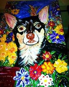ORIGINAL COMMISSIONED NEW ORLEANS STYLE PET PAINTING   EDWARDS  