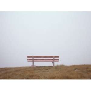 A Bench Contemplates the Fog Blocking the Scenic View 