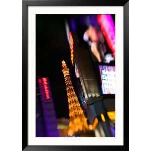  Neon Sign, The Paris Casino, Las Vegas, Nevada, USA Framed 