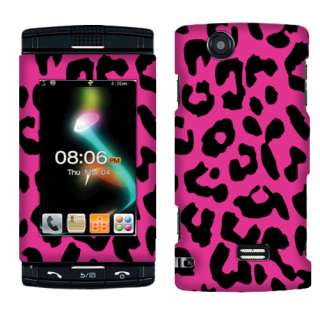 New For Sharp STX 2 FX AT&T Phone Leopard Hot Pink 2D Texture Snap On 