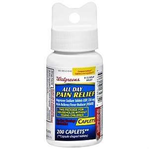 Walgreens All Day Pain Relief Naproxen Sodium 220mg Caplets, 200 ea