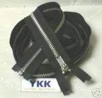 90 #3 Aluminum Zipper~Separating~Coat Lining~Black~YKK  