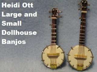 DOLLHOUSE Banjo HOXZ306 Heidi Ott Music Instrument Wood Small 1:12 