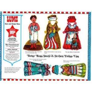  LUMS Stars & Stripes Kids Menu Betsy Ross Paper Dolls 