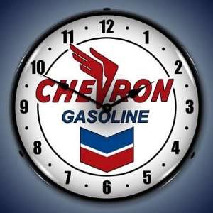  Chevron Gasoline Lighted Wall Clock