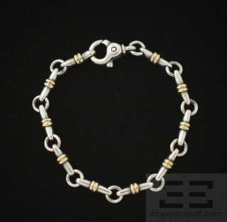 Tiffany & Co. Sterling Silver & 18K Gold Bar Link Bracelet  