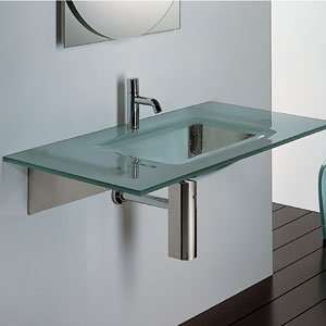Whitehaus Loom  H Glass Counter Top w/ Integrated Basin WHLOOM H Matte 